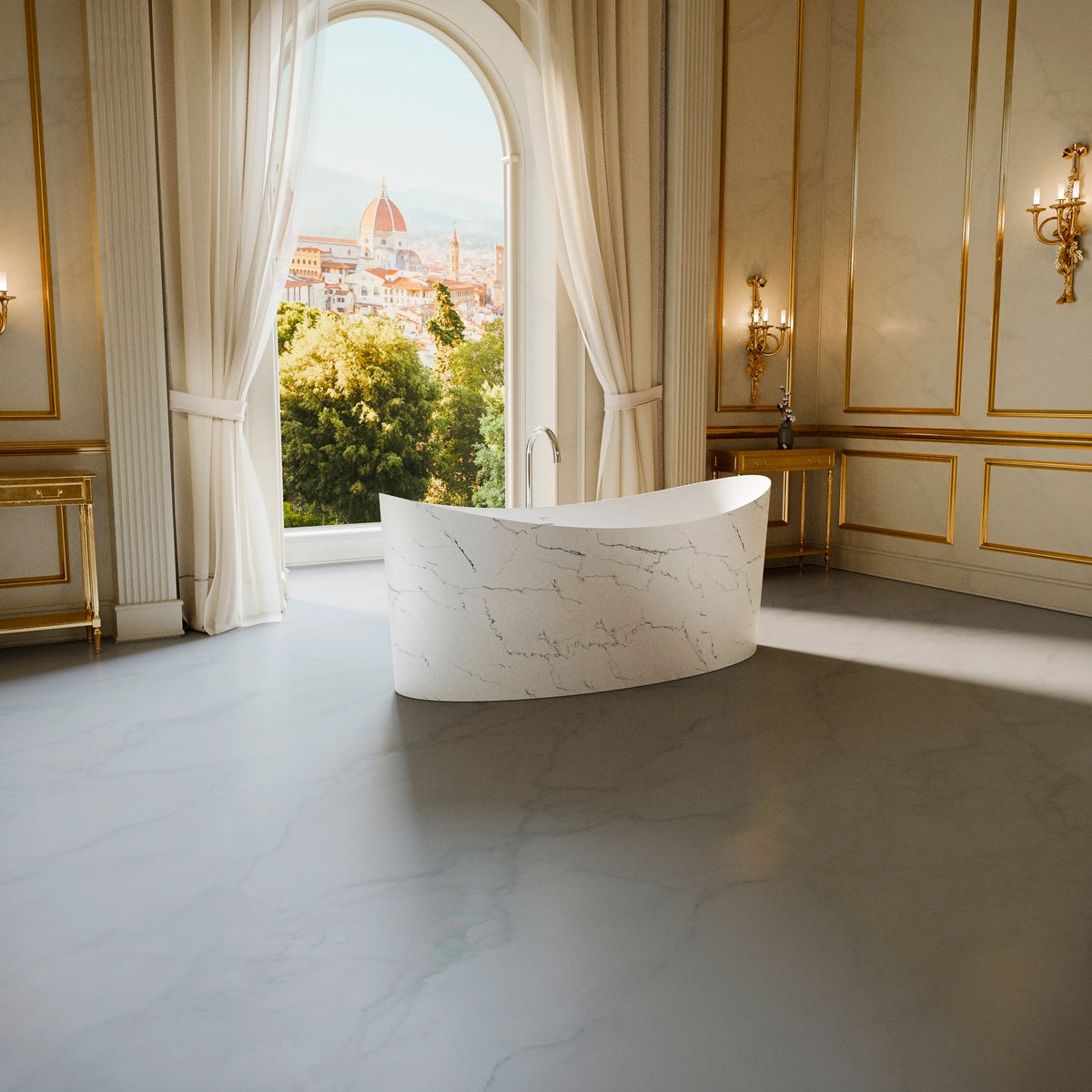 Baignoire Bacio di Luna 170 blanche - vue de côté