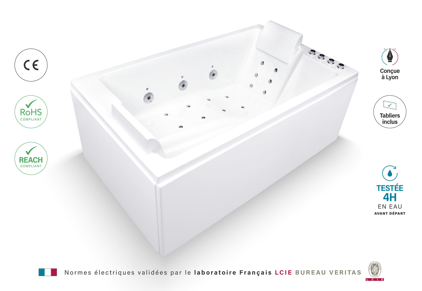 Baignoire Balnéo double CETANA DUO Wave reconditionnée