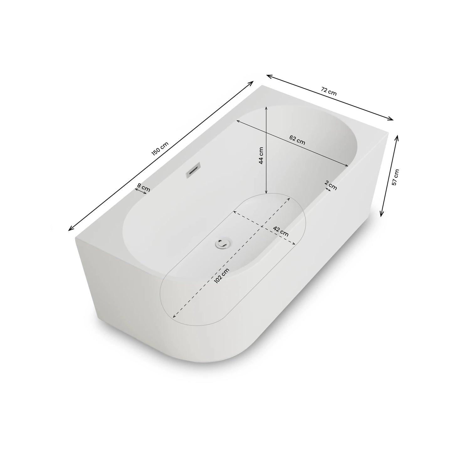 Capri 150 droite blanche