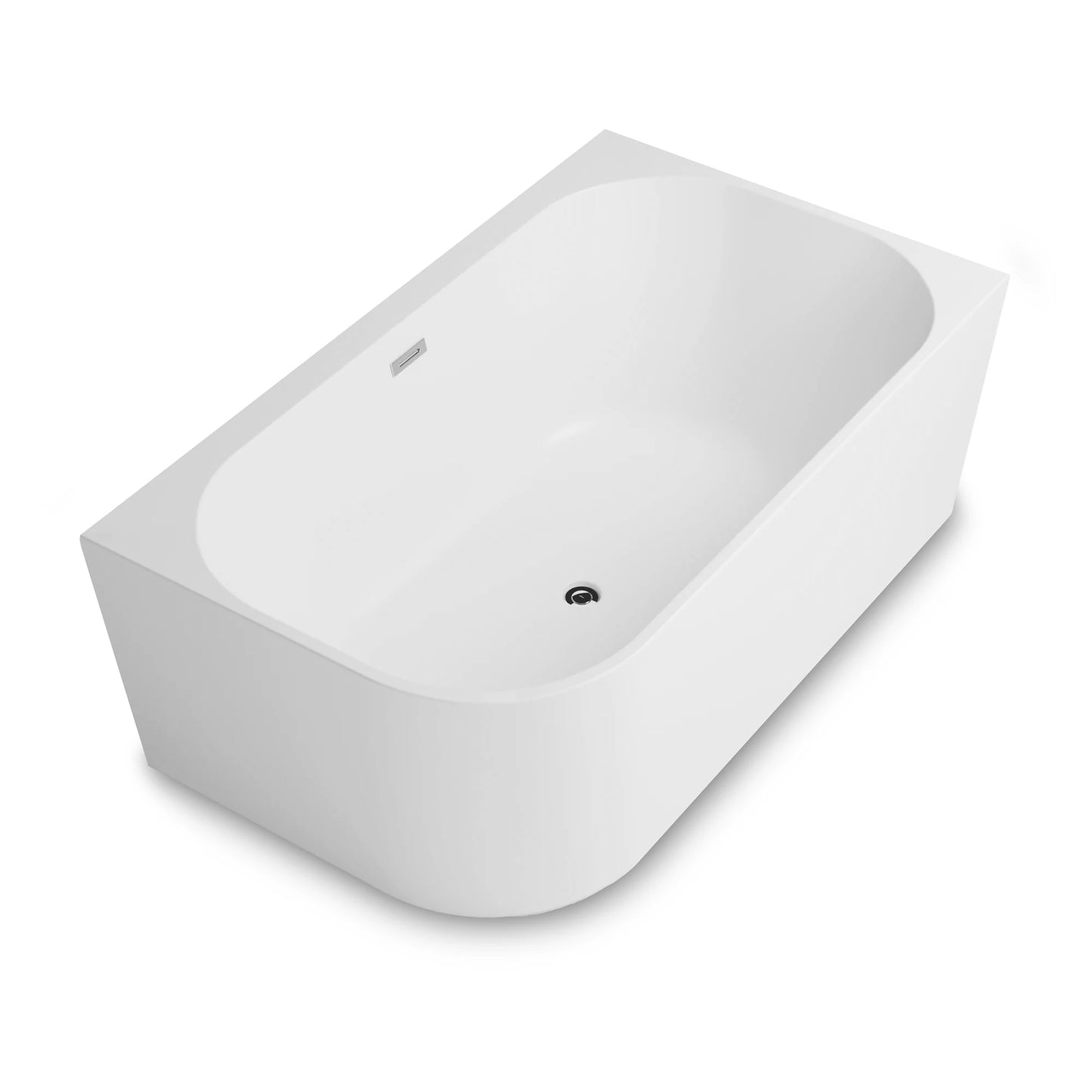 Baignoire semi-îlot murale d’angle Capri 170 cm blanche Spalina version droite – vue produit