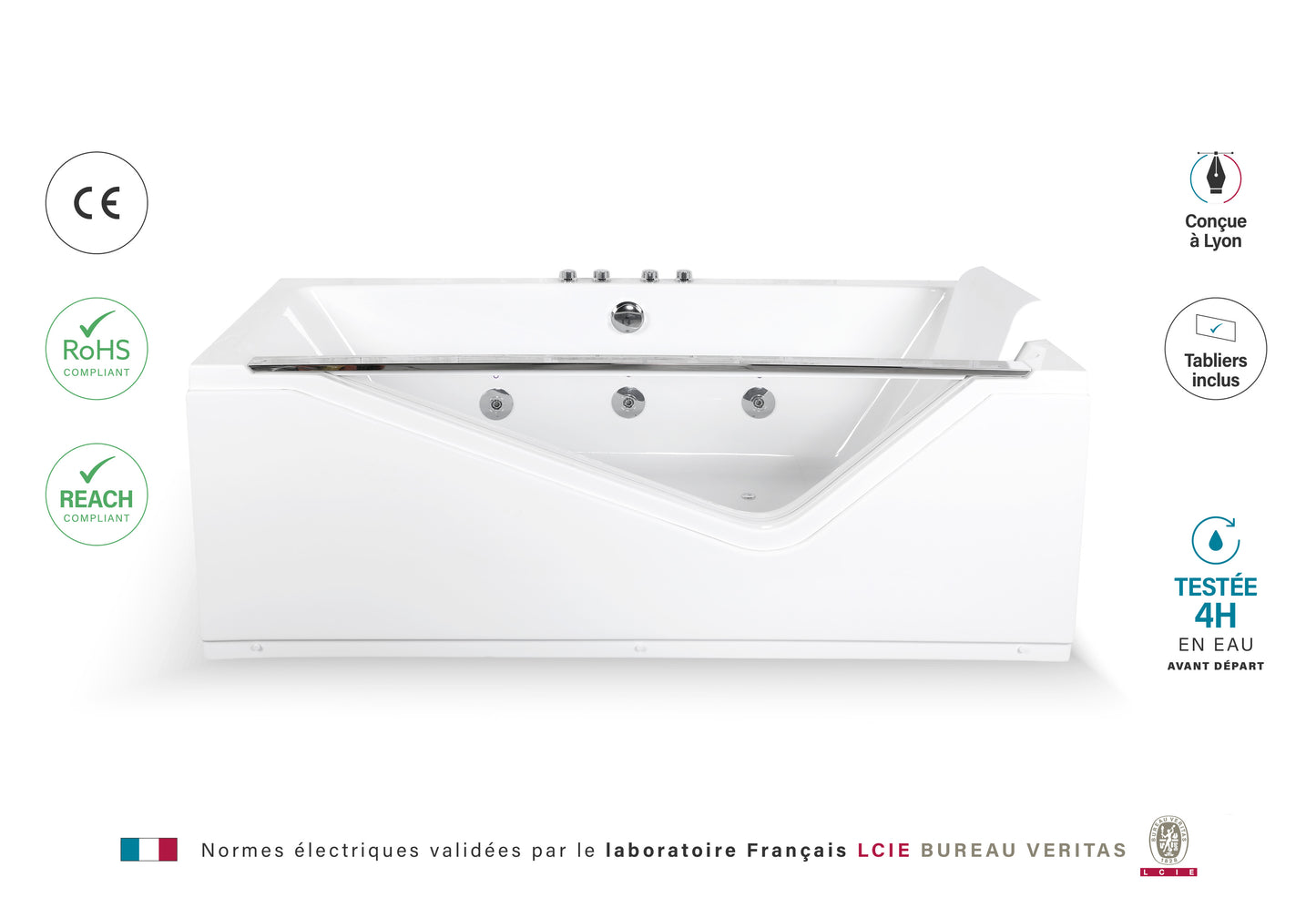 Baignoire Balnéo hublot INDRA Wave reconditionnée