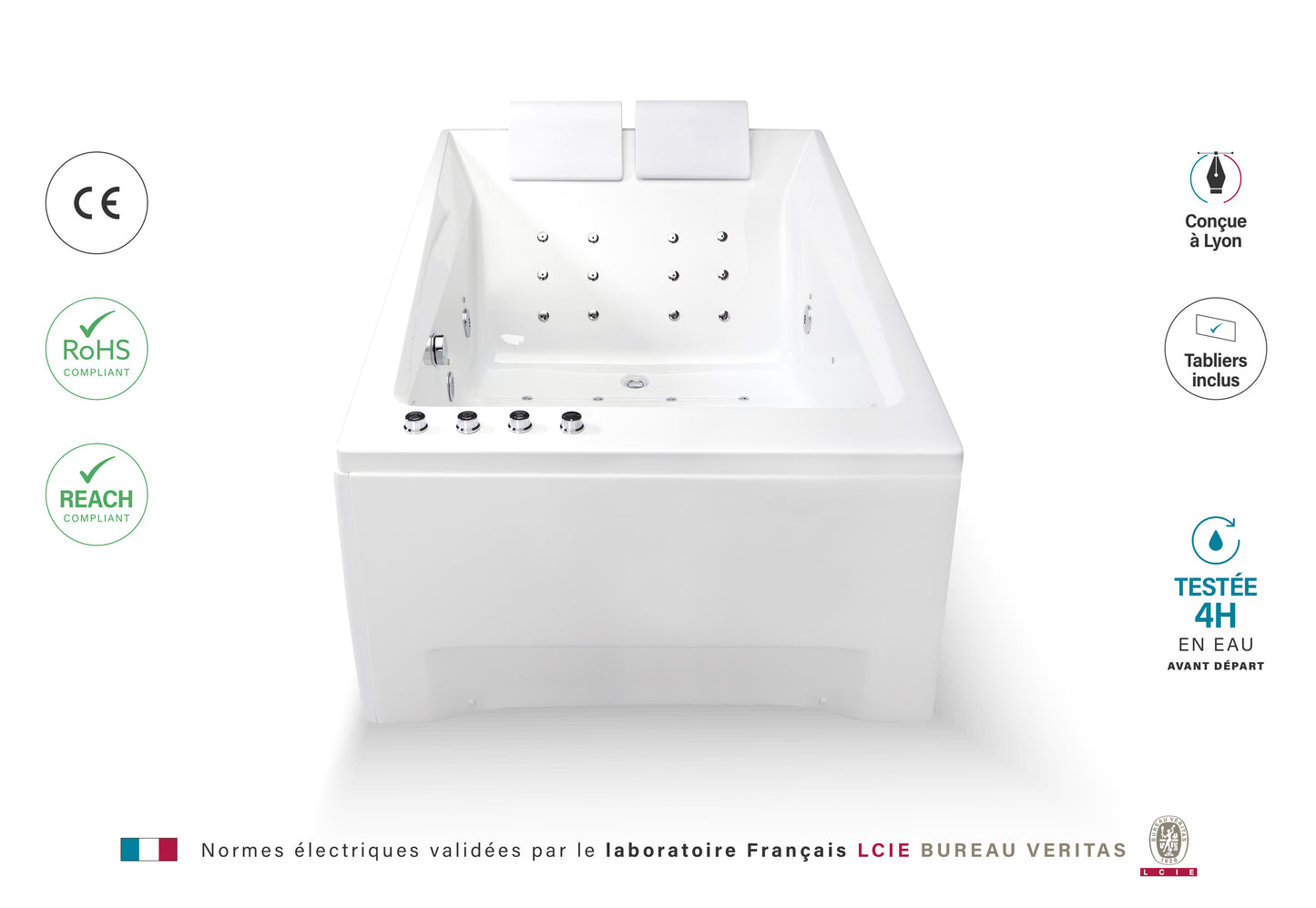 Baignoire Balnéo double KENSHO DUO Wave reconditionnée