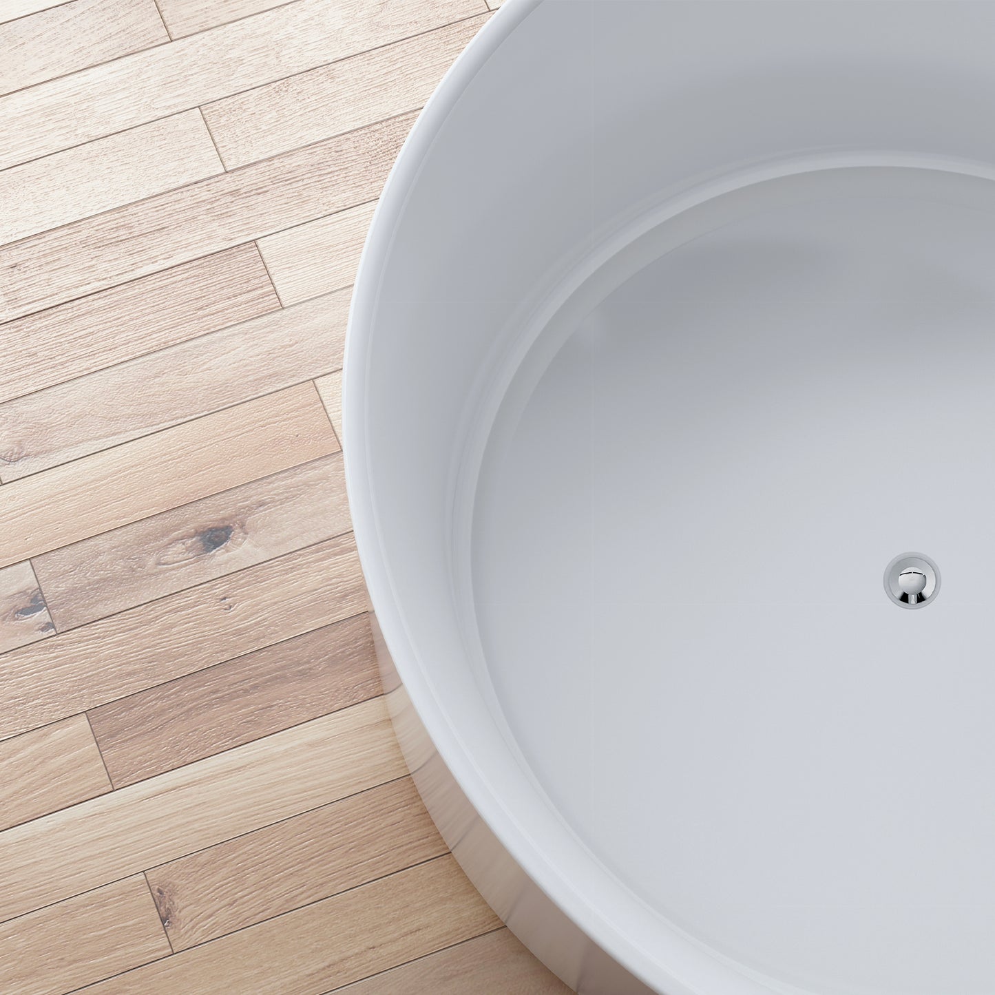 Baignoire îlot ronde blanche Loom / Round freestanding white bath Loom / Bañera exenta redonda blanco Loom / Vasca freestanding ovale bianco Loom / Vrijstaand rond bad wit Loom