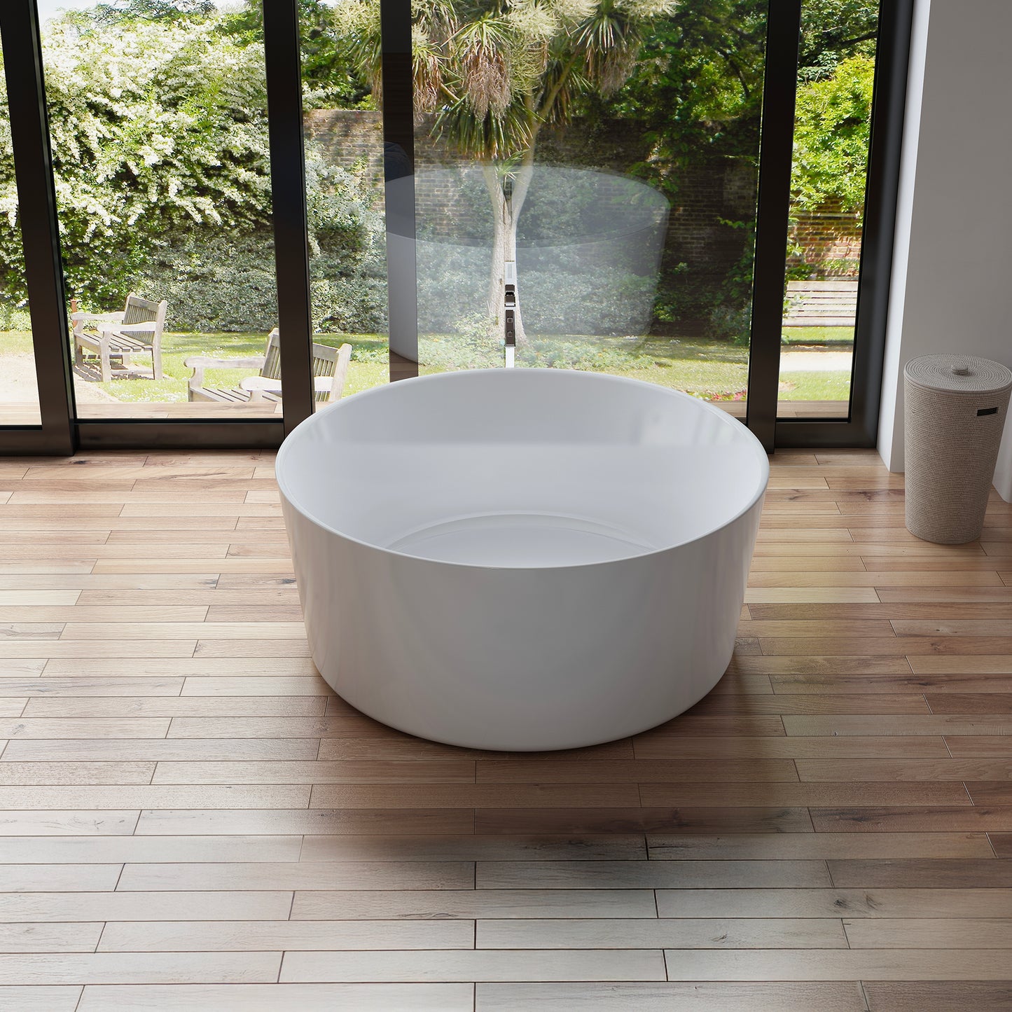 Baignoire îlot ronde blanche Loom / Round freestanding white bath Loom / Bañera exenta redonda blanco Loom / Vasca freestanding ovale bianco Loom / Vrijstaand rond bad wit Loom