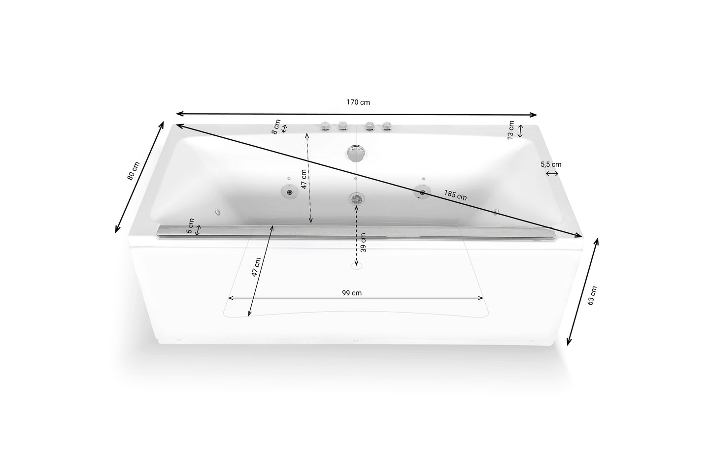 Baignoire Balnéo classique MAYA Wave reconditionnée