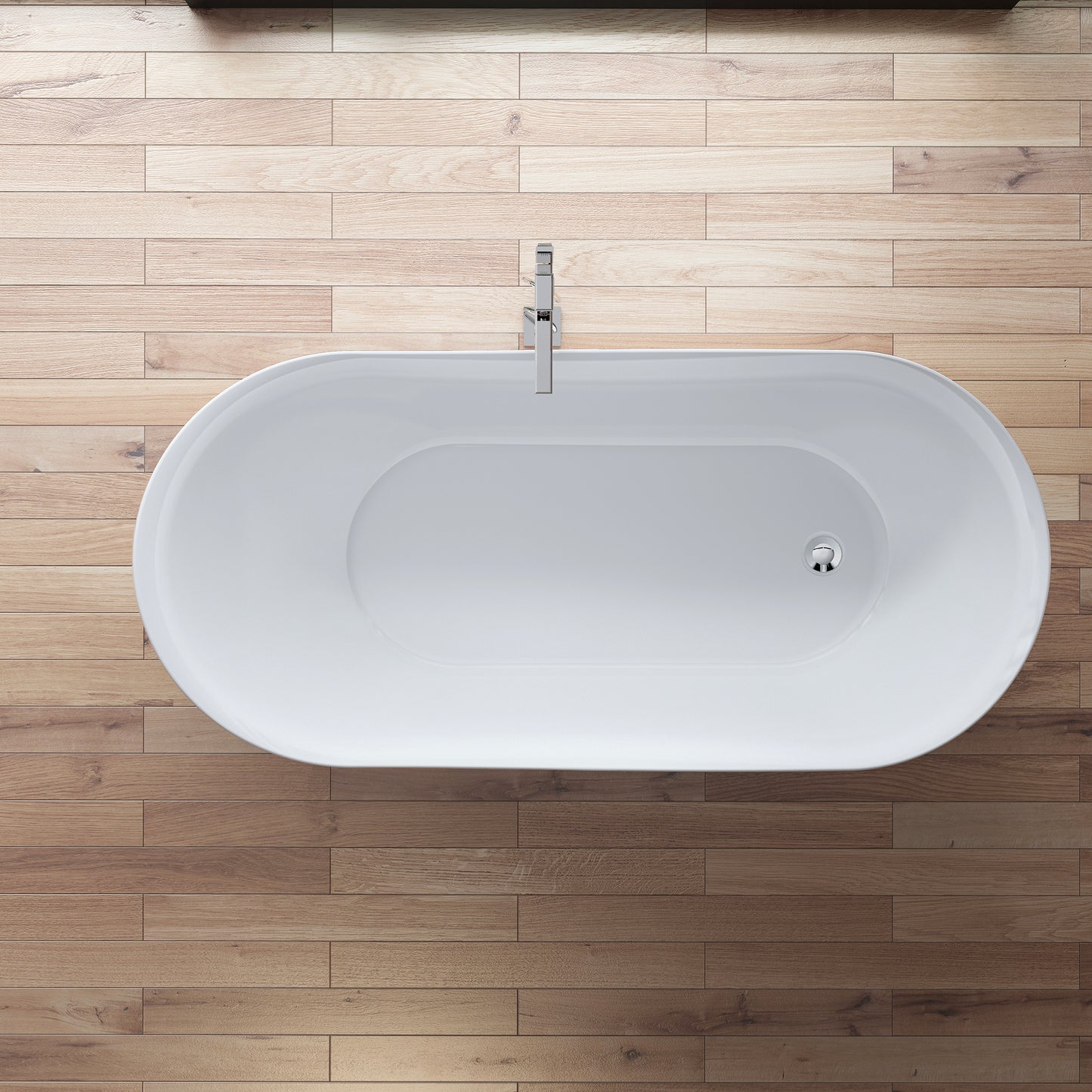 Baignoire îlot ovale blanche 172 cm Rivage / Oval freestanding white bathtub 172 cm Rivage / Bañera exenta oval blanca 172 cm Rivage / Vasca freestanding ovale bianca 172 cm Rivage / Ovale vrijstaand bad wit 172 cm Rivage