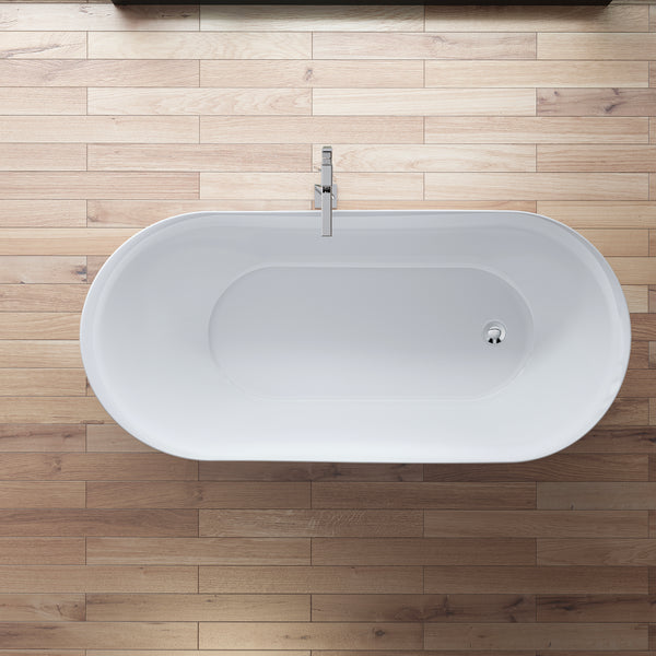Baignoire îlot ovale blanche 172 cm Rivage / Oval freestanding white bathtub 172 cm Rivage / Bañera exenta oval blanca 172 cm Rivage / Vasca freestanding ovale bianca 172 cm Rivage / Ovale vrijstaand bad wit 172 cm Rivage