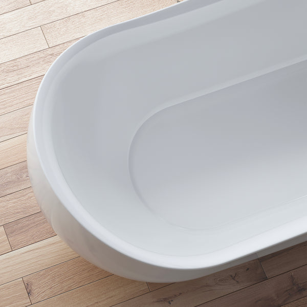 Baignoire îlot ovale blanche 172 cm Rivage / Oval freestanding white bathtub 172 cm Rivage / Bañera exenta oval blanca 172 cm Rivage / Vasca freestanding ovale bianca 172 cm Rivage / Ovale vrijstaand bad wit 172 cm Rivage