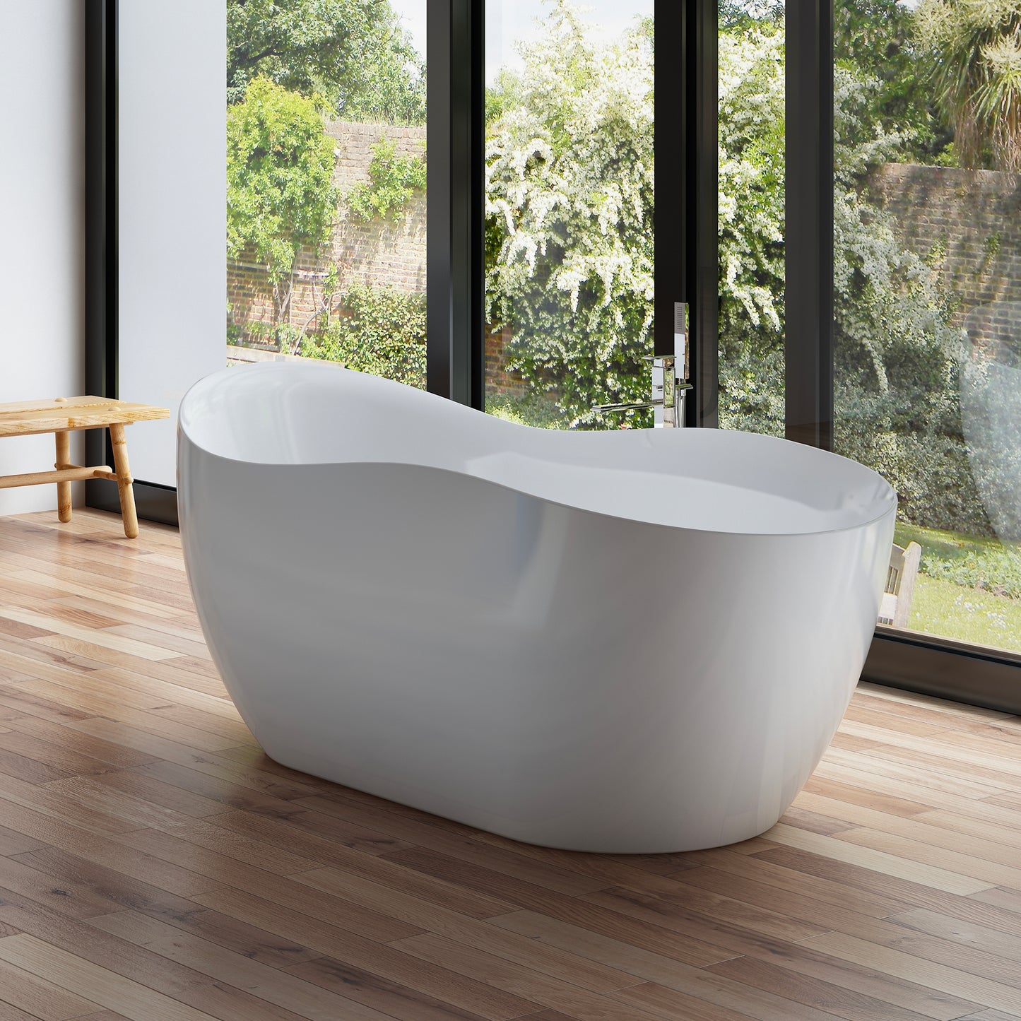 Baignoire îlot ovale blanche 172 cm Rivage / Oval freestanding white bathtub 172 cm Rivage / Bañera exenta oval blanca 172 cm Rivage / Vasca freestanding ovale bianca 172 cm Rivage / Ovale vrijstaand bad wit 172 cm Rivage