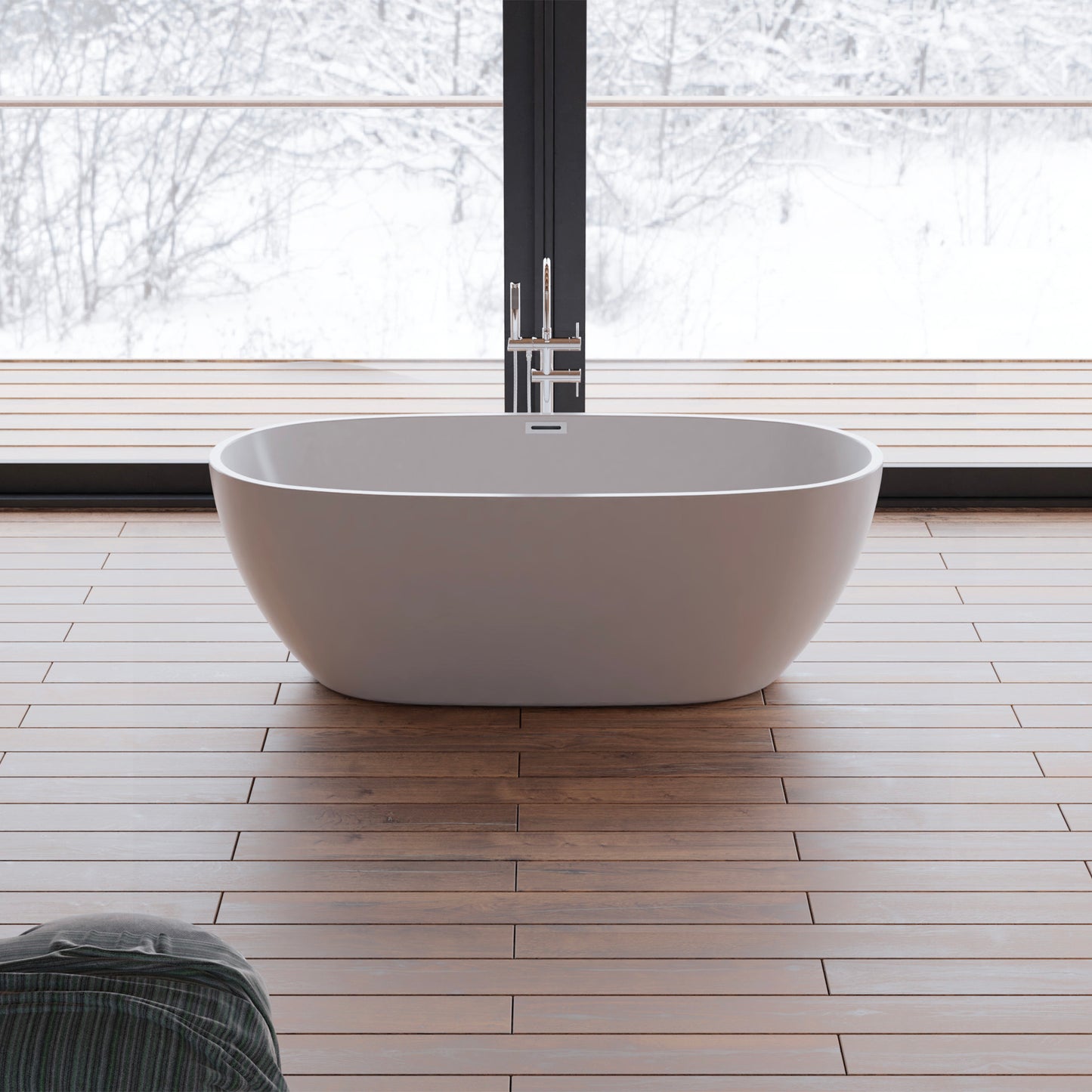 Baignoire îlot ovale Samba 170 cm blanche Spalina – vue produit