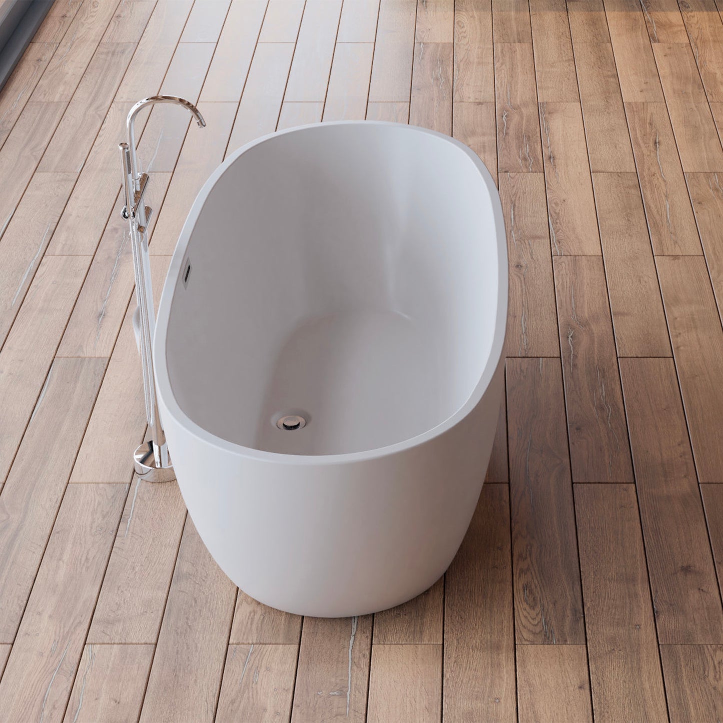 Baignoire îlot ovale Samba 170 cm blanche Spalina – vue produit