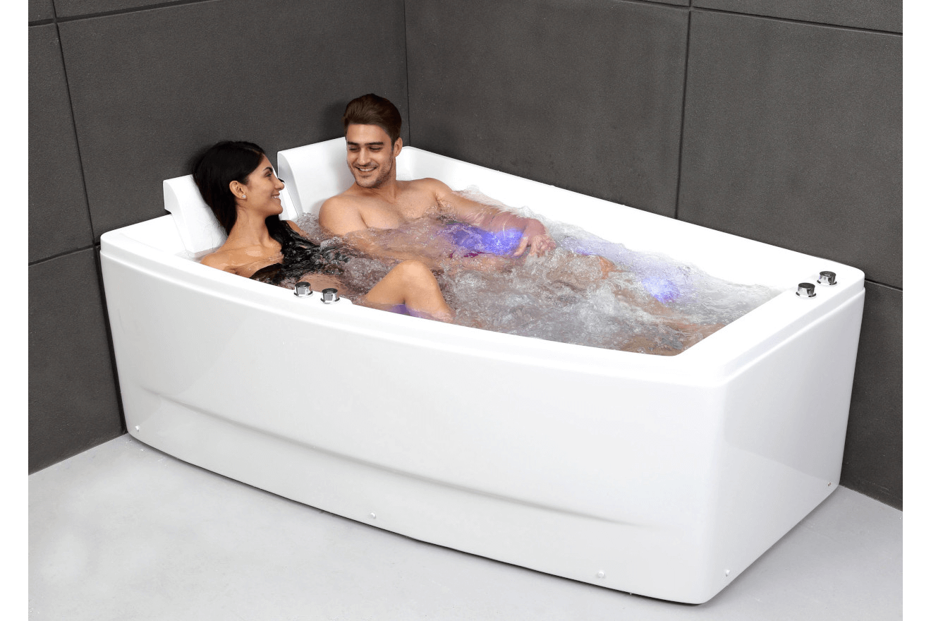 Baignoire Balnéo double SANGHA DUO Wave gauche reconditionnée