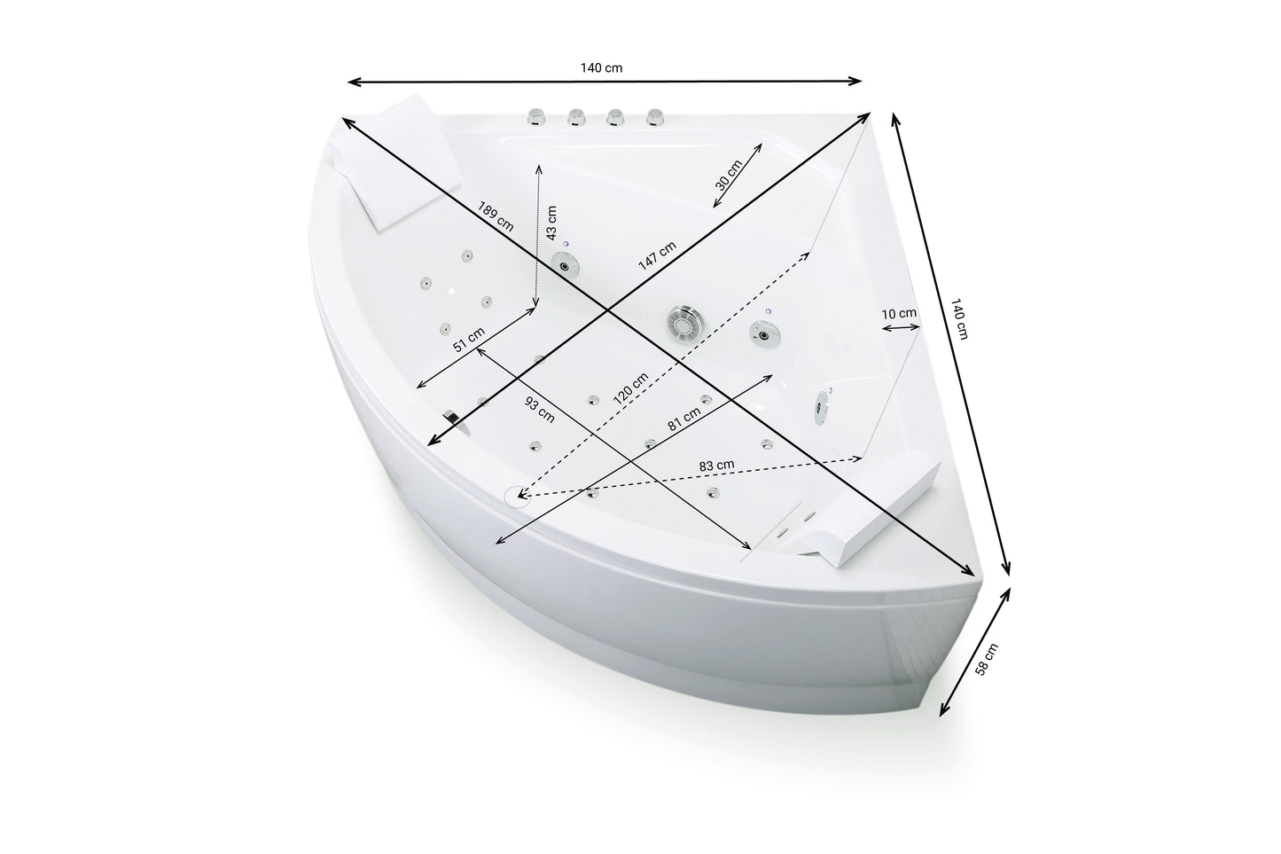 Baignoire Balnéo classique SELONIA Wave reconditionnée