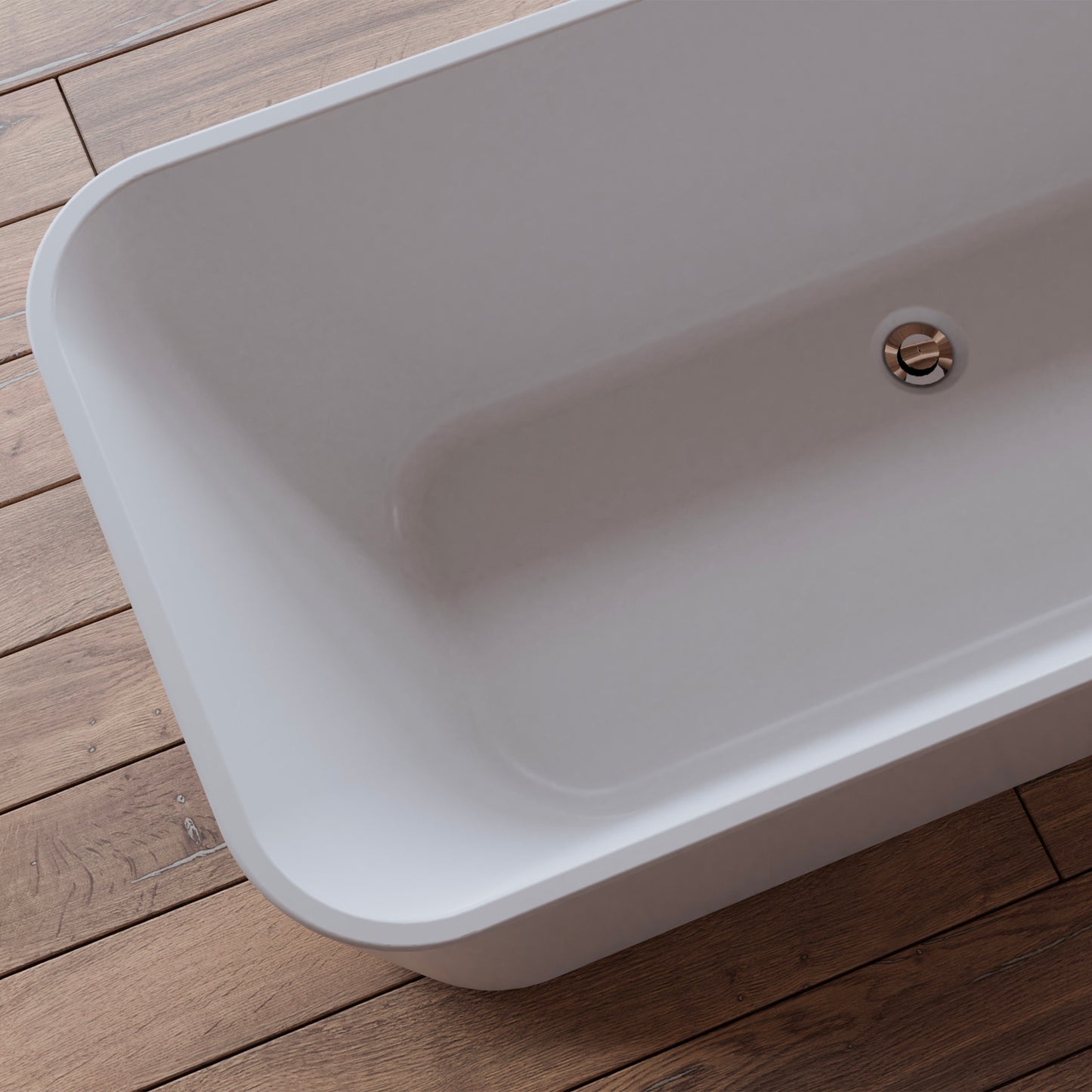 Baignoire îlot rectangulaire blanche 170 cm Stellar / Rectangular freestanding white bathtub 170 cm Stellar / Bañera exenta rectangular blanco 170 cm Stellar / Vasca freestanding rettangolare bianco Stellar / Vrijstaand rechthoekig bad wit 170 cm Stellar