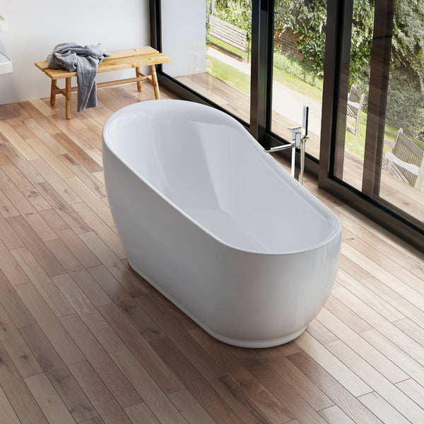 Baignoire îlot ovale blanche 180 cm Swanbay / Oval freestanding white bathtub 180 cm Swanbay / Bañera exenta oval blanca 180 cm Swanbay / Vasca freestanding ovale bianca 180 cm Swanbay / Ovale vrijstaand bad wit 180 cm Swanbay
