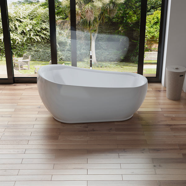 Baignoire îlot ovale blanche 180 cm Swanbay / Oval freestanding white bathtub 180 cm Swanbay / Bañera exenta oval blanca 180 cm Swanbay / Vasca freestanding ovale bianca 180 cm Swanbay / Ovale vrijstaand bad wit 180 cm Swanbay