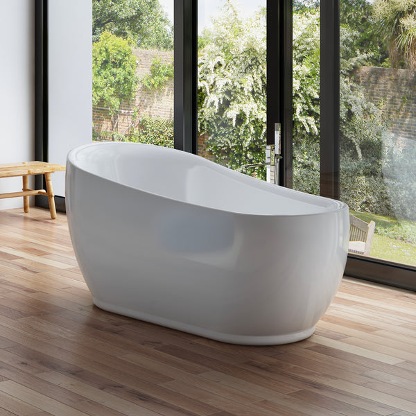Baignoire îlot ovale blanche 180 cm Swanbay / Oval freestanding white bathtub 180 cm Swanbay / Bañera exenta oval blanca 180 cm Swanbay / Vasca freestanding ovale bianca 180 cm Swanbay / Ovale vrijstaand bad wit 180 cm Swanbay