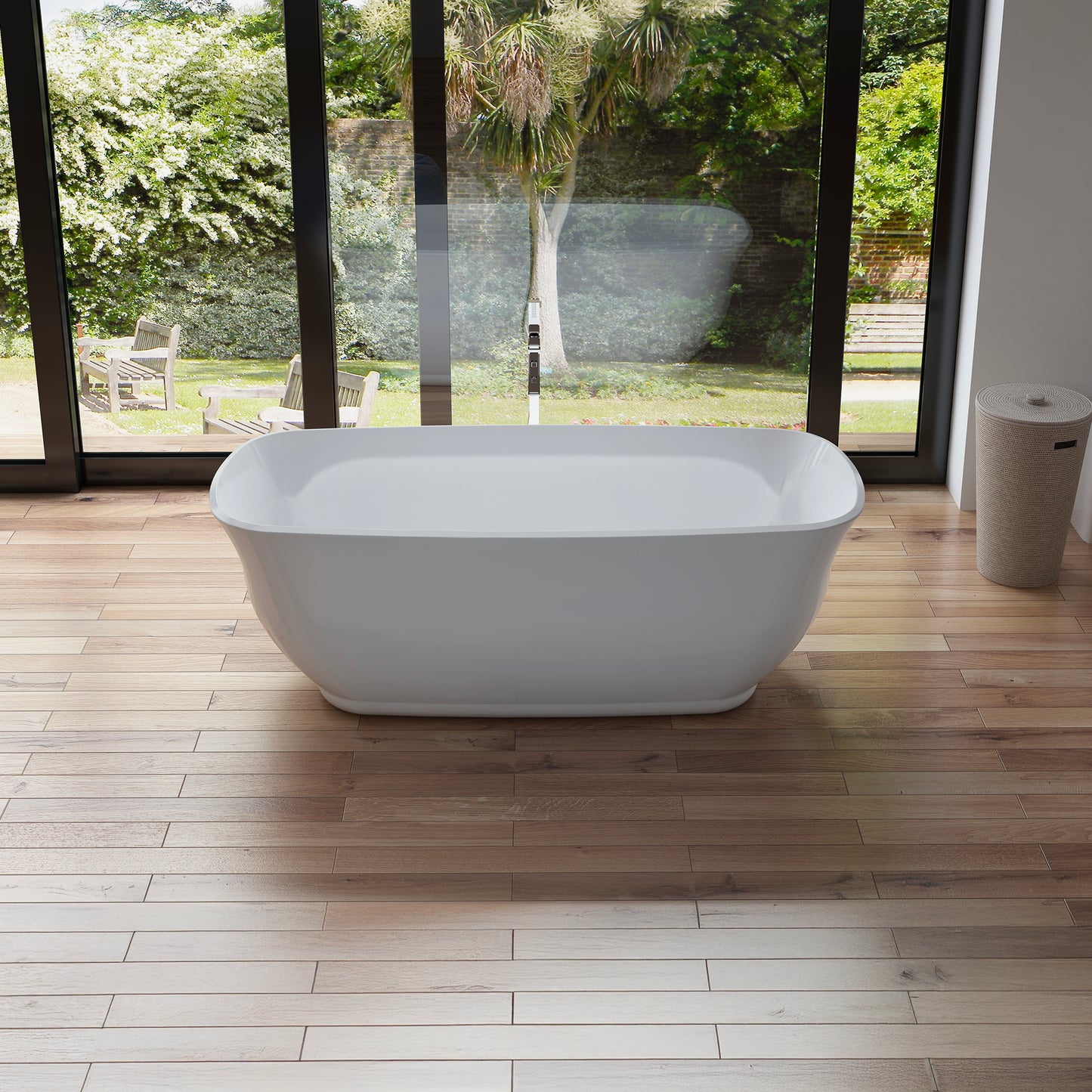 Baignoire îlot ovale blanche 170 cm Tialys / Oval freestanding white bathtub 170 cm Tialys / Bañera exenta oval blanca 170 cm Tialys / Vasca freestanding ovale bianca 170 cm Tialys / Ovale vrijstaand bad wit 170 cm Tialys