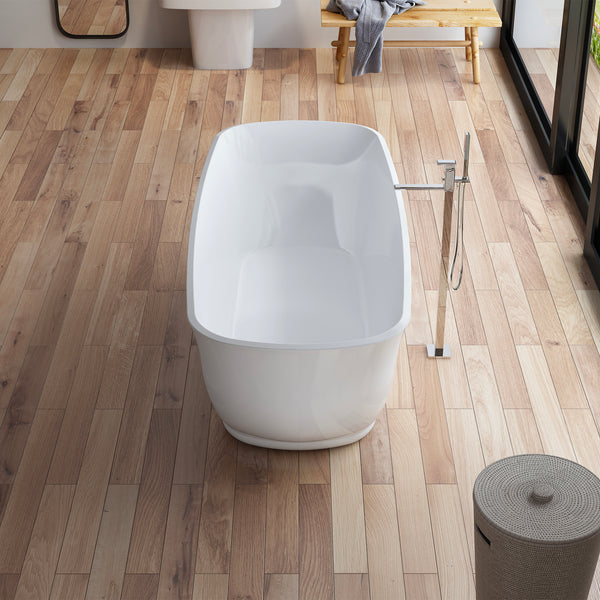 Baignoire îlot ovale blanche 170 cm Tialys / Oval freestanding white bathtub 170 cm Tialys / Bañera exenta oval blanca 170 cm Tialys / Vasca freestanding ovale bianca 170 cm Tialys / Ovale vrijstaand bad wit 170 cm Tialys