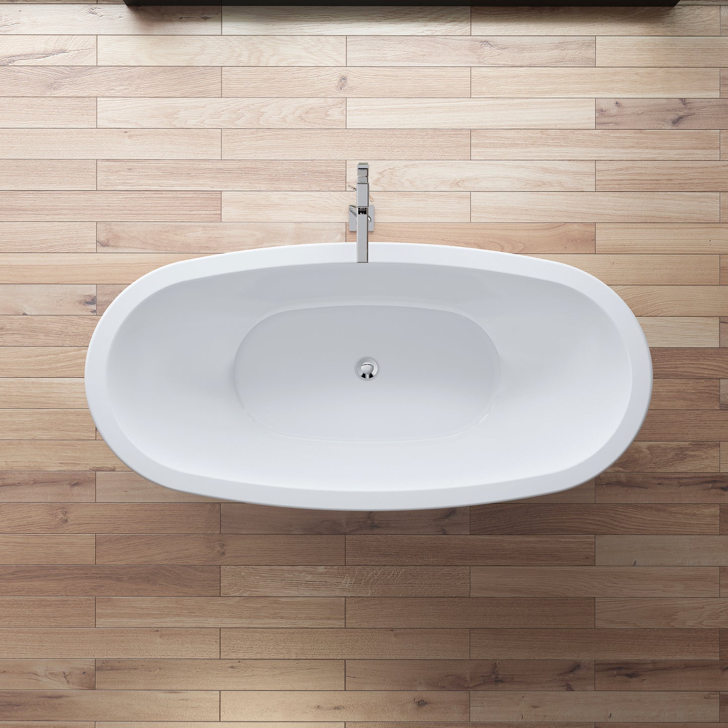 Baignoire îlot ovale blanche 175 cm Zegg / Oval freestanding white bathtub 175 cm Zegg / Bañera exenta oval blanca 175 cm Zegg / Vasca freestanding ovale bianca 175 cm Zegg / Ovale vrijstaand bad wit 175 cm Zegg