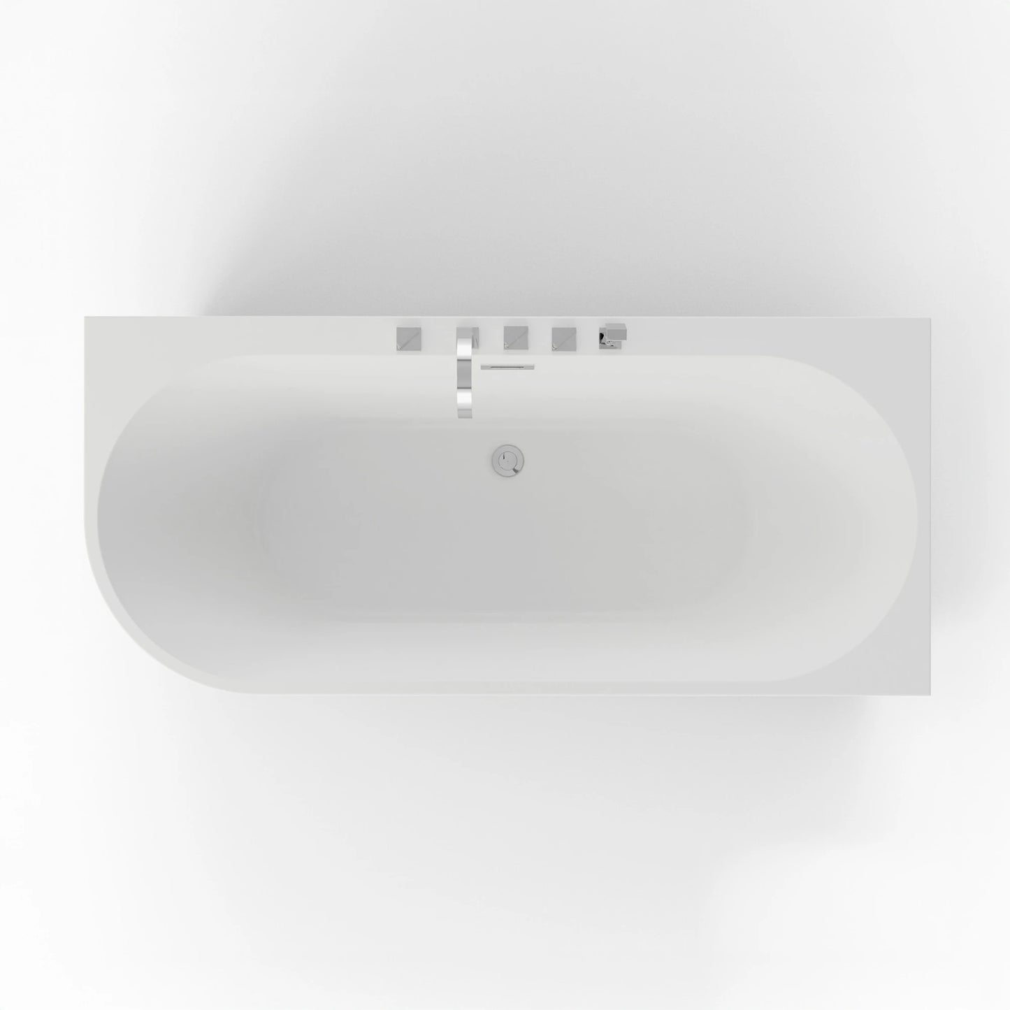 Capri 170 droite blanche + robinetterie chromée