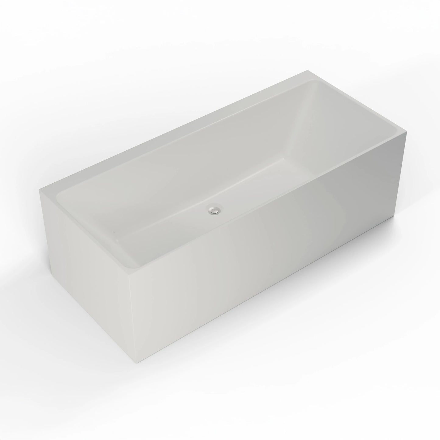 Baignoire semi-îlot rectangulaire Cobalt 170 cm blanche Spalina – vue produit