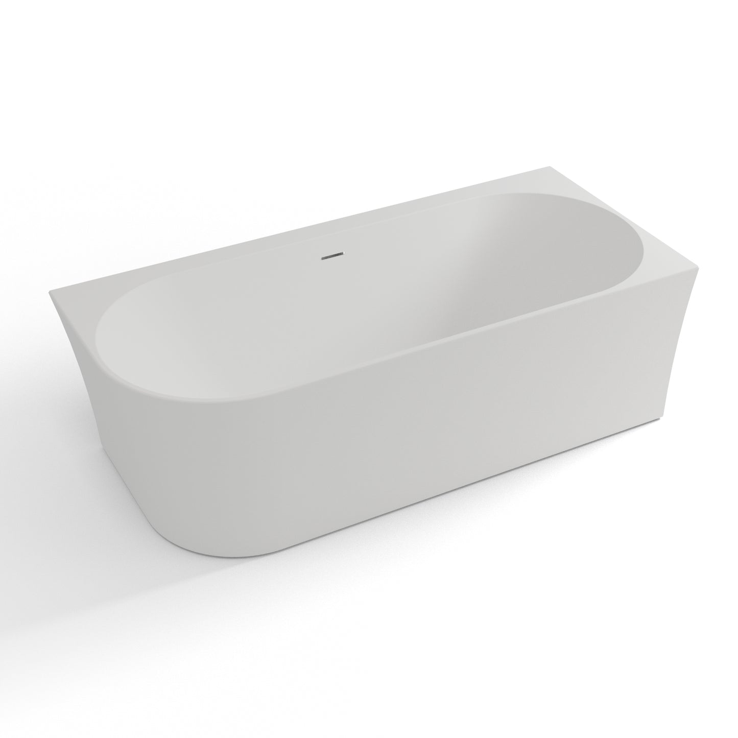 Baignoire semi-îlot murale d’angle Cosmic 170 cm blanche Spalina version droite – vue produit