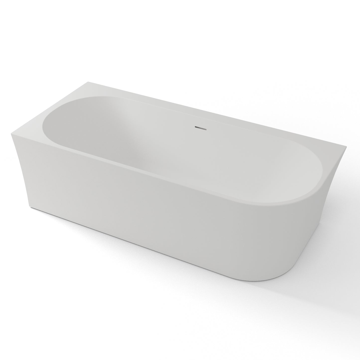 Baignoire semi-îlot murale d’angle Cosmic 180 cm blanche Spalina version gauche – vue produit