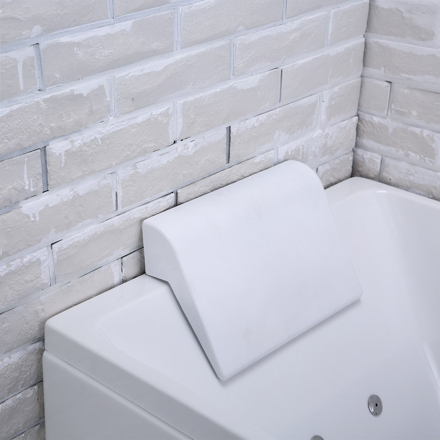 Baignoire balnéo semi-îlot rectangulaire avec hublot Indra Spalina – vue produit