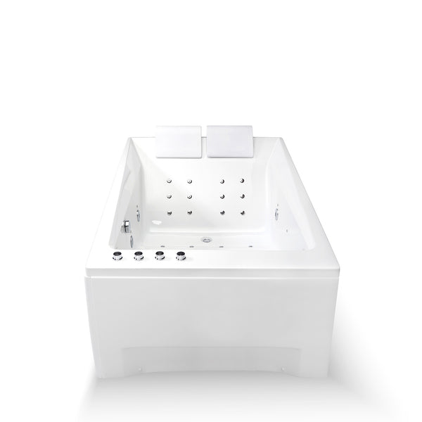 Baignoire balnéo deux personnes blanche 180 cm Kensho duo Wave / Rectangular 2-person whirlpool bathtub white 180 cm Kensho duo Wave / Bañera de hidromasaje doble blanco 180 cm Kensho duo Wave / Vasca idromassaggio 2 posti rettangolare bianco 180 cm Kensho duo Wave / Rechthoekig 2-persoons bubbelbad wit 180 cm Kensho duo Wave