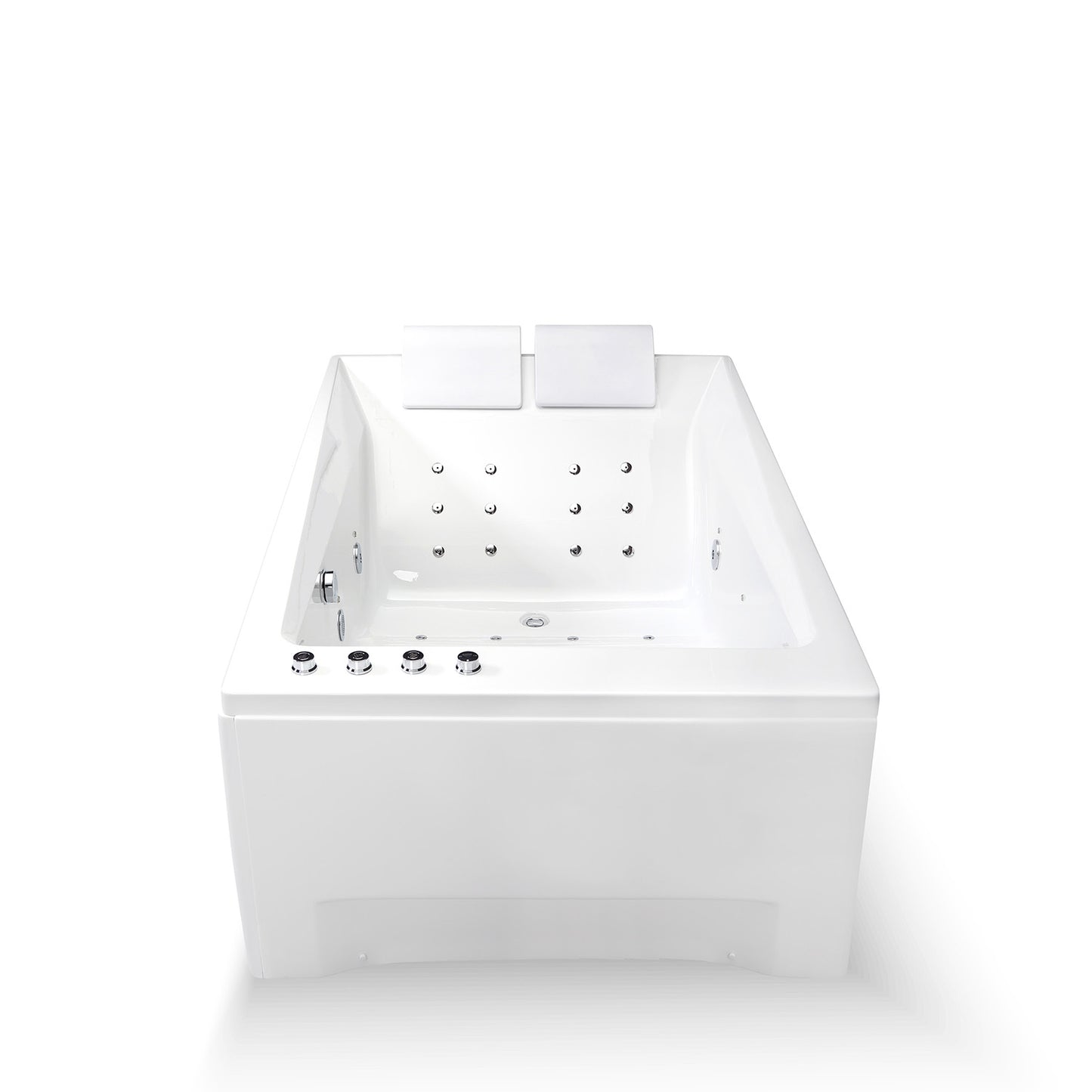 Baignoire balnéo deux personnes blanche 180 cm Kensho duo Wave / Rectangular 2-person whirlpool bathtub white 180 cm Kensho duo Wave / Bañera de hidromasaje doble blanco 180 cm Kensho duo Wave / Vasca idromassaggio 2 posti rettangolare bianco 180 cm Kensho duo Wave / Rechthoekig 2-persoons bubbelbad wit 180 cm Kensho duo Wave