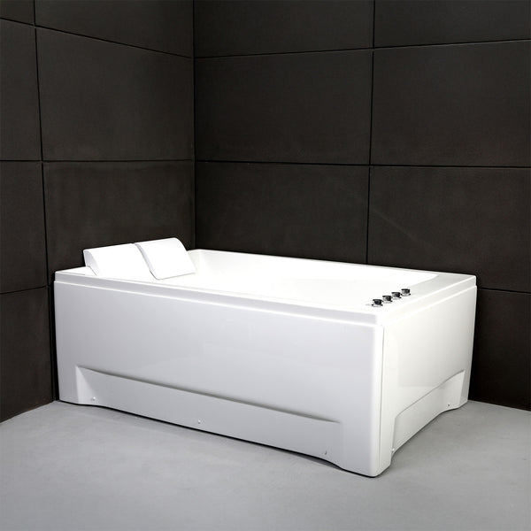 Baignoire balnéo deux personnes blanche 180 cm Kensho duo Wave / Rectangular 2-person whirlpool bathtub white 180 cm Kensho duo Wave / Bañera de hidromasaje doble blanco 180 cm Kensho duo Wave / Vasca idromassaggio 2 posti rettangolare bianco 180 cm Kensho duo Wave / Rechthoekig 2-persoons bubbelbad wit 180 cm Kensho duo Wave