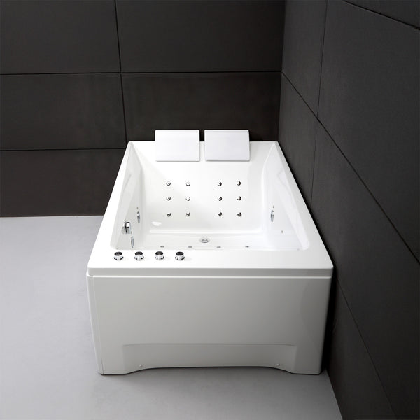 Baignoire balnéo deux personnes blanche 180 cm Kensho duo Wave / Rectangular 2-person whirlpool bathtub white 180 cm Kensho duo Wave / Bañera de hidromasaje doble blanco 180 cm Kensho duo Wave / Vasca idromassaggio 2 posti rettangolare bianco 180 cm Kensho duo Wave / Rechthoekig 2-persoons bubbelbad wit 180 cm Kensho duo Wave