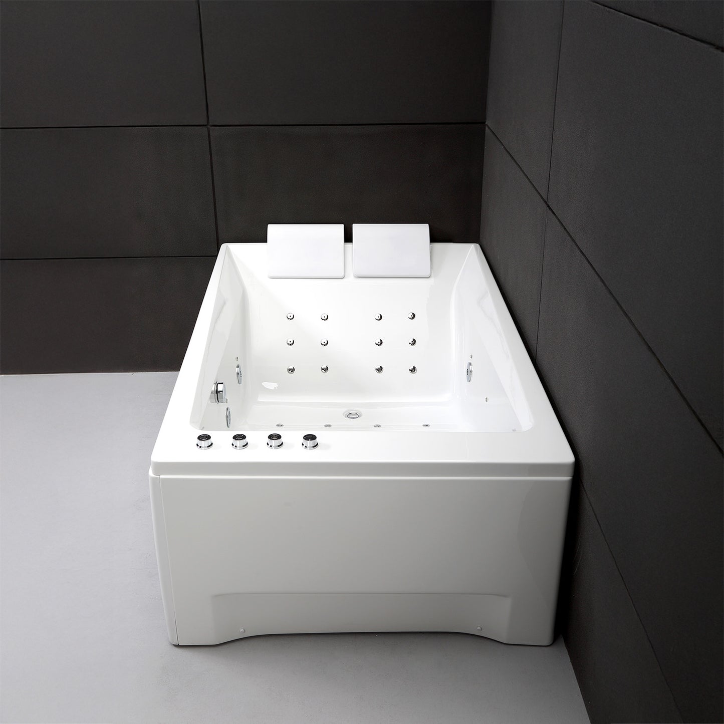 Baignoire balnéo deux personnes blanche 180 cm Kensho duo Wave / Rectangular 2-person whirlpool bathtub white 180 cm Kensho duo Wave / Bañera de hidromasaje doble blanco 180 cm Kensho duo Wave / Vasca idromassaggio 2 posti rettangolare bianco 180 cm Kensho duo Wave / Rechthoekig 2-persoons bubbelbad wit 180 cm Kensho duo Wave