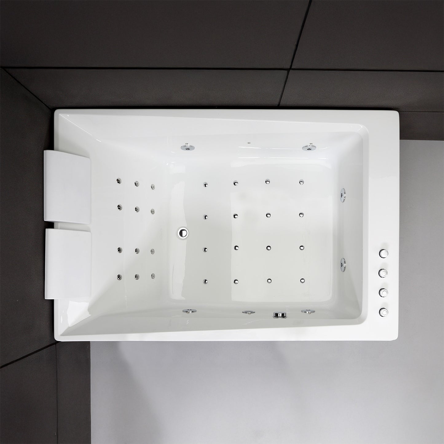 Baignoire balnéo deux personnes blanche 180 cm Kensho duo Wave / Rectangular 2-person whirlpool bathtub white 180 cm Kensho duo Wave / Bañera de hidromasaje doble blanco 180 cm Kensho duo Wave / Vasca idromassaggio 2 posti rettangolare bianco 180 cm Kensho duo Wave / Rechthoekig 2-persoons bubbelbad wit 180 cm Kensho duo Wave