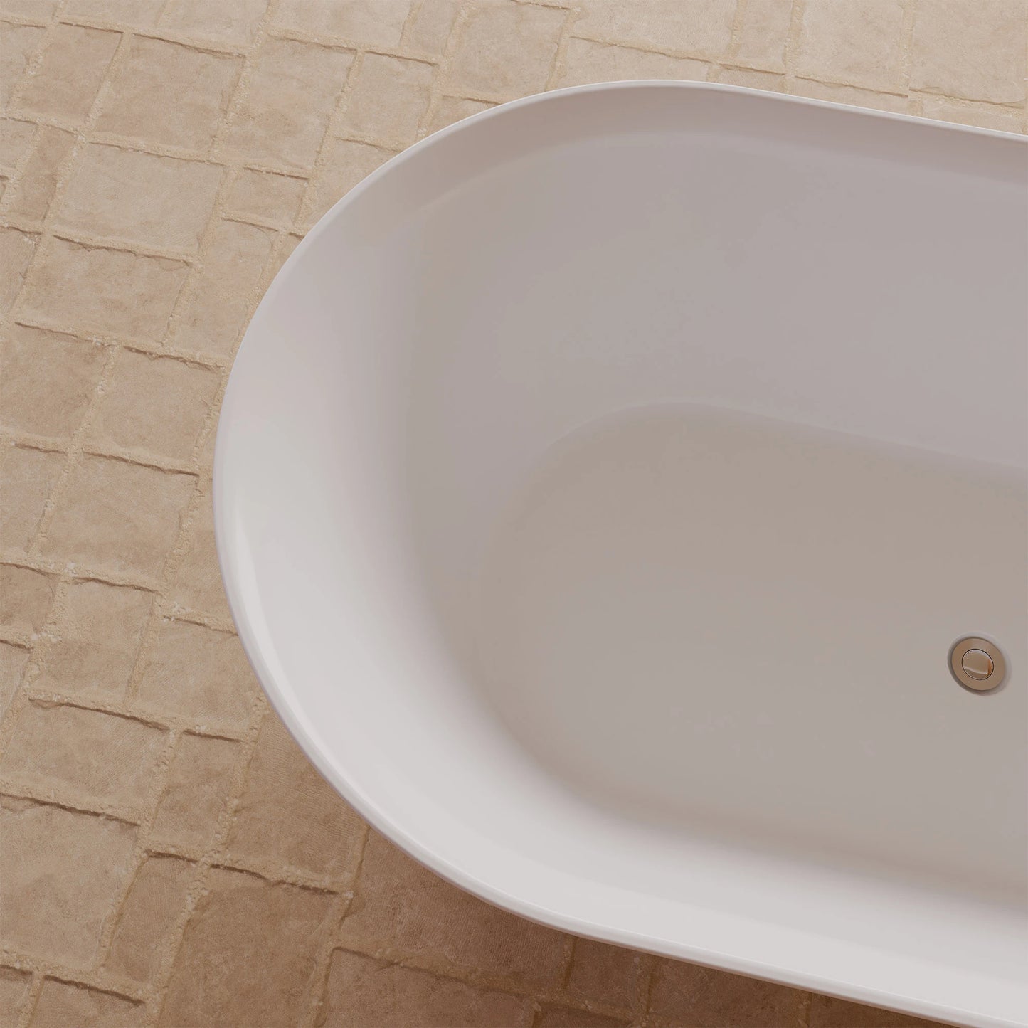 Baignoire îlot ovale Komodo blanche Spalina – vue produit