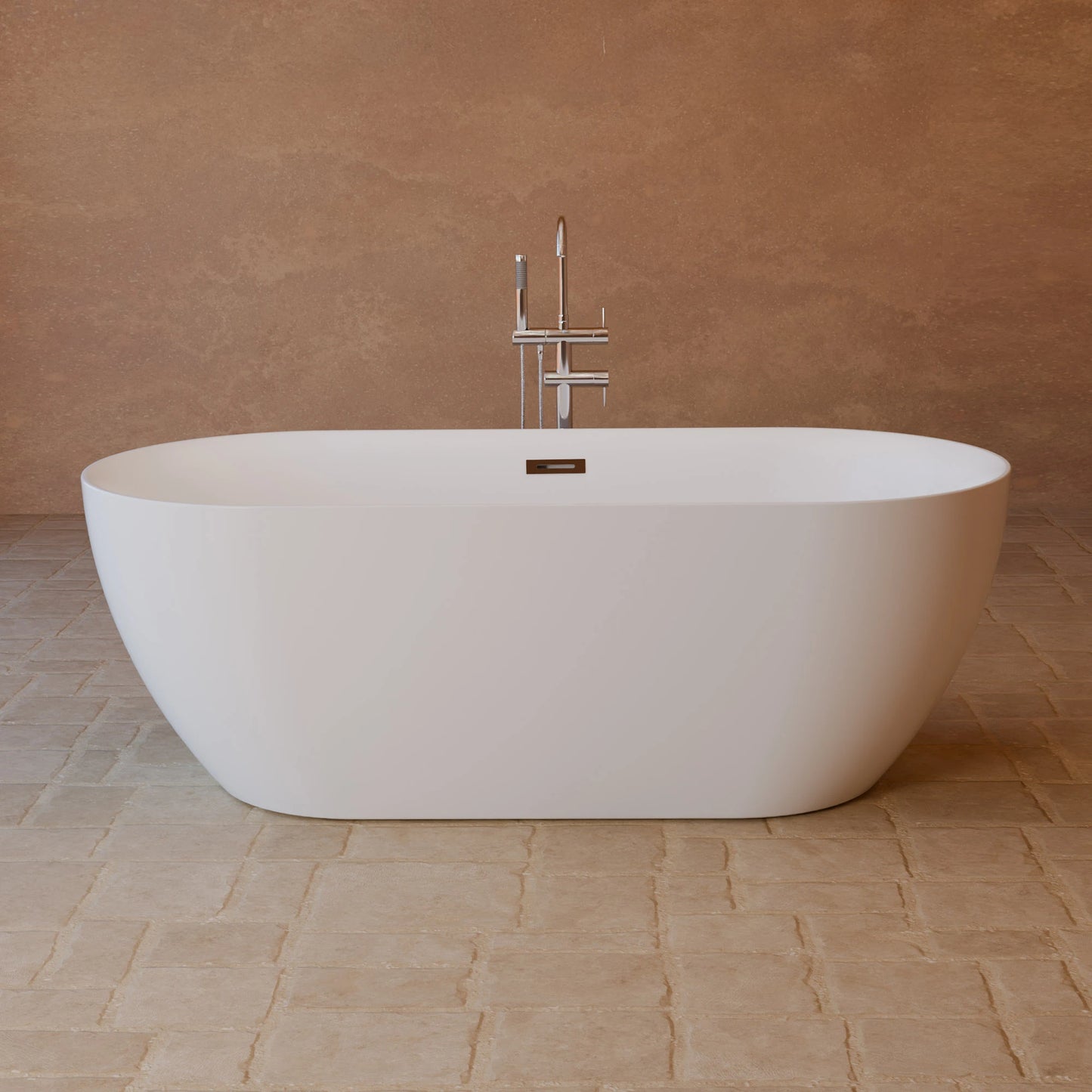 Baignoire îlot ovale Komodo blanche Spalina – vue produit