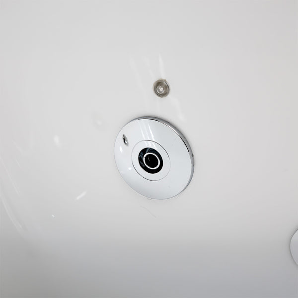 Baignoire balnéo blanche deux personnes avec hublot 150 cm Lumina duo Wave / Lumina duo Wave white two-person whirlpool bath with porthole 150 cm / Lumina duo Wave blanco bañera de hidromasaje para dos personas con ojo de buey 150 cm / Lumina duo Wave bianco vasca idromassaggio per due persone con oblò 150 cm / Lumina duo Wave wit tweepersoons bubbelbad met patrijspoort 150 cm