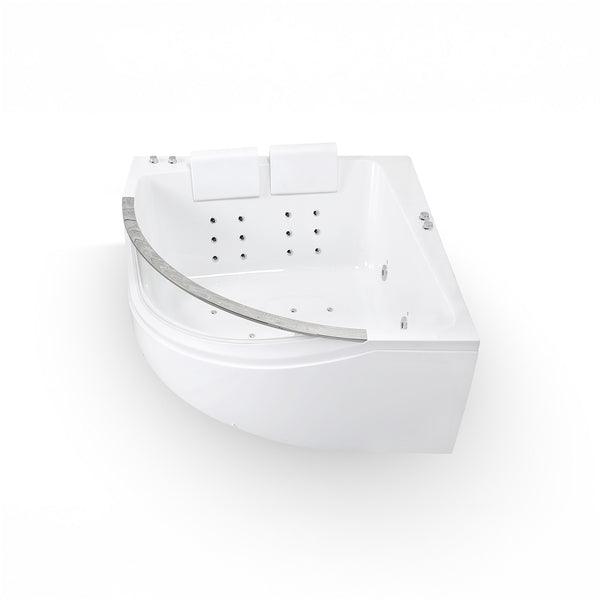 Baignoire balnéo blanche deux personnes avec hublot 150 cm Lumina duo Wave / Lumina duo Wave white two-person whirlpool bath with porthole 150 cm / Lumina duo Wave blanco bañera de hidromasaje para dos personas con ojo de buey 150 cm / Lumina duo Wave bianco vasca idromassaggio per due persone con oblò 150 cm / Lumina duo Wave wit tweepersoons bubbelbad met patrijspoort 150 cm