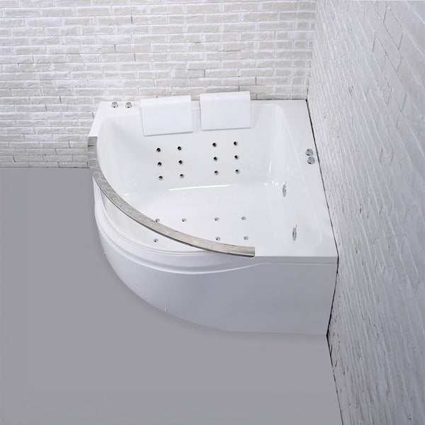 Baignoire balnéo blanche deux personnes avec hublot 150 cm Lumina duo Wave / Lumina duo Wave white two-person whirlpool bath with porthole 150 cm / Lumina duo Wave blanco bañera de hidromasaje para dos personas con ojo de buey 150 cm / Lumina duo Wave bianco vasca idromassaggio per due persone con oblò 150 cm / Lumina duo Wave wit tweepersoons bubbelbad met patrijspoort 150 cm