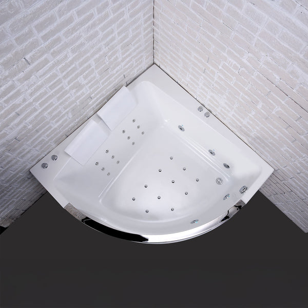 Baignoire balnéo blanche deux personnes avec hublot 150 cm Lumina duo Wave / Lumina duo Wave white two-person whirlpool bath with porthole 150 cm / Lumina duo Wave blanco bañera de hidromasaje para dos personas con ojo de buey 150 cm / Lumina duo Wave bianco vasca idromassaggio per due persone con oblò 150 cm / Lumina duo Wave wit tweepersoons bubbelbad met patrijspoort 150 cm