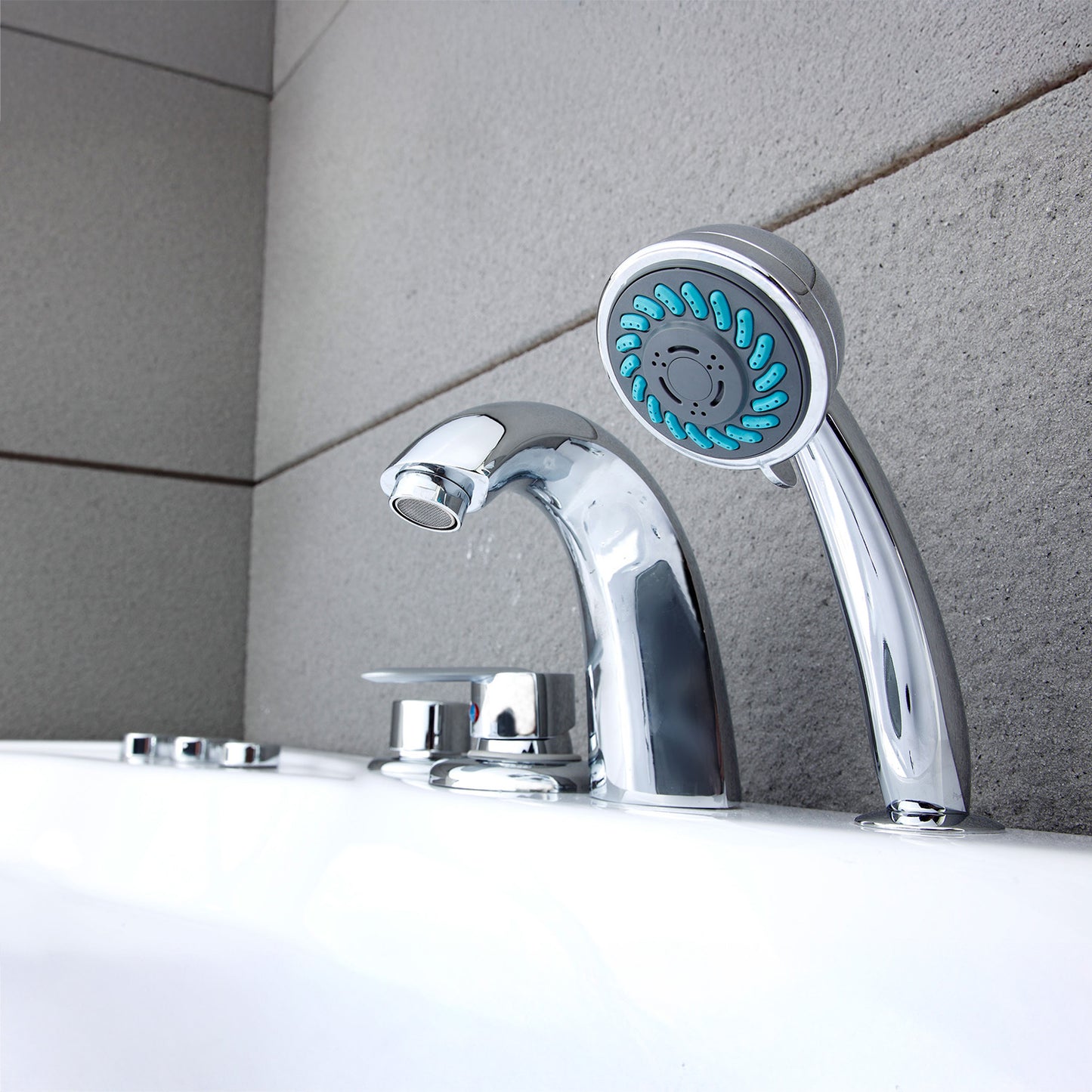 Baignoire balnéo semi-îlot d’angle asymétrique Maldives Spalina – vue produit