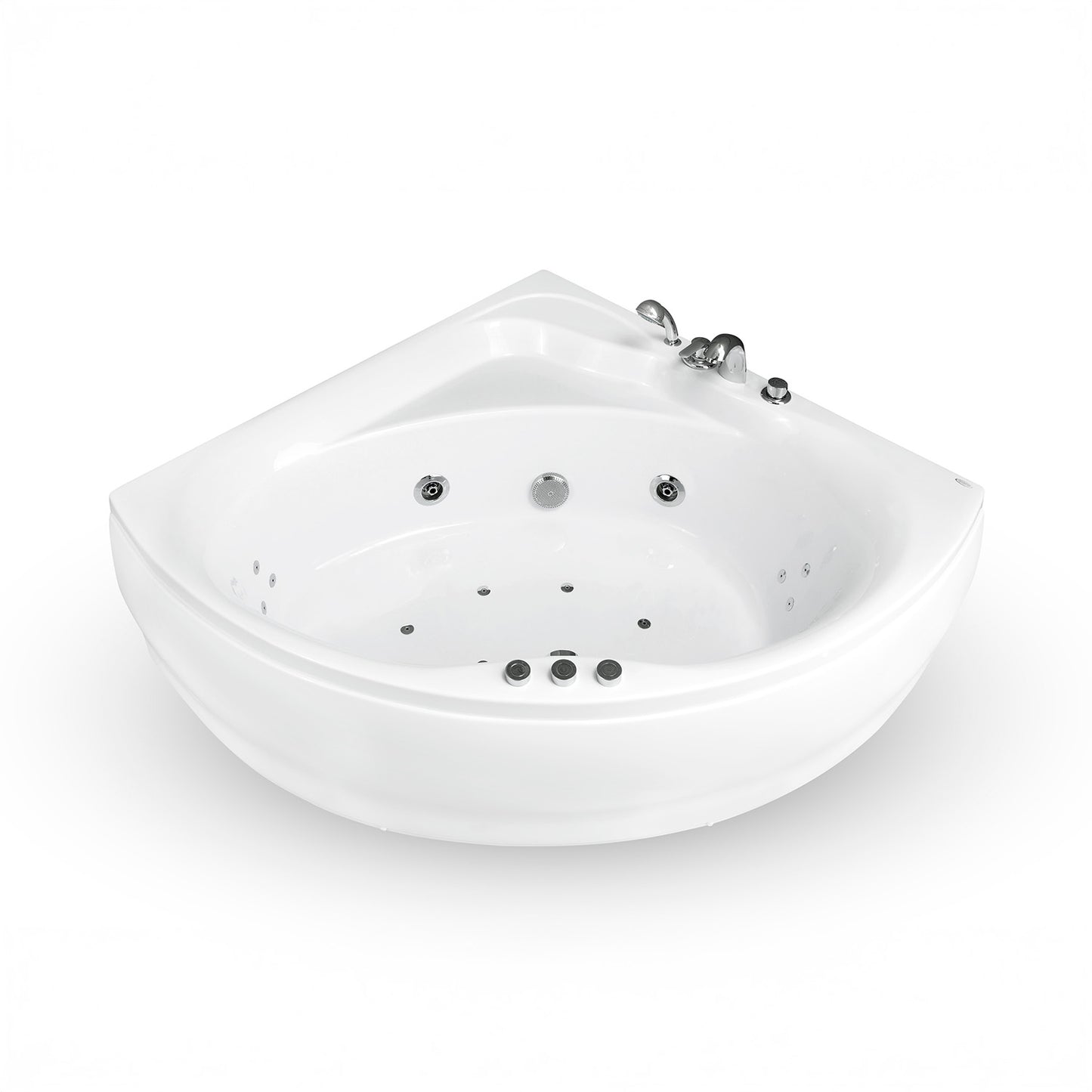 Baignoire balnéo semi-îlot d’angle asymétrique Maldives Spalina – vue produit