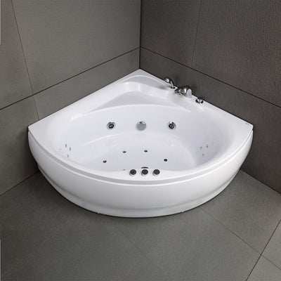 Baignoire balnéo d’angle blanche 135 cm Maldives Jets / White corner whirlpool 135 cm Maldives Jets / Bañera de hidromasaje esquinera blanca 135 cm Maldives Jets / Vasca idromassaggio angolare bianca 135 cm Maldives Jets / Hoekbubbelbad wit 135 cm Maldives Jets