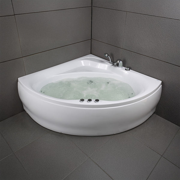 Baignoire balnéo d’angle blanche 135 cm Maldives Jets / White corner whirlpool 135 cm Maldives Jets / Bañera de hidromasaje esquinera blanca 135 cm Maldives Jets / Vasca idromassaggio angolare bianca 135 cm Maldives Jets / Hoekbubbelbad wit 135 cm Maldives Jets