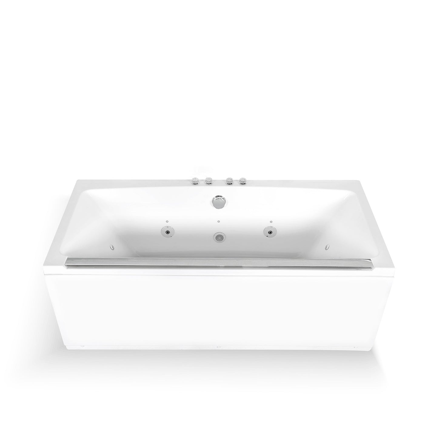 Baignoire balnéo rectangulaire blanche 170 cm Maya Wave / Rectangular whirlpool bathtub white 170 cm Maya Wave / Bañera de hidromasaje rectangular blanca 170 cm Maya Wave / Vasca idromassaggio rettangolare blanco 170 cm Maya Wave / Rechthoekig bubbelbad wit 170 cm Maya Wave