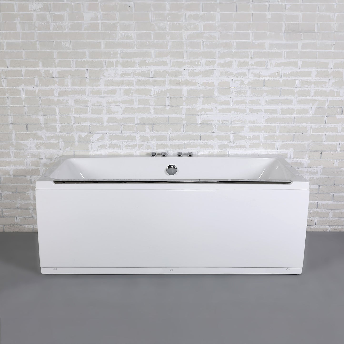 Baignoire balnéo rectangulaire blanche 170 cm Maya Wave / Rectangular whirlpool bathtub white 170 cm Maya Wave / Bañera de hidromasaje rectangular blanca 170 cm Maya Wave / Vasca idromassaggio rettangolare blanco 170 cm Maya Wave / Rechthoekig bubbelbad wit 170 cm Maya Wave