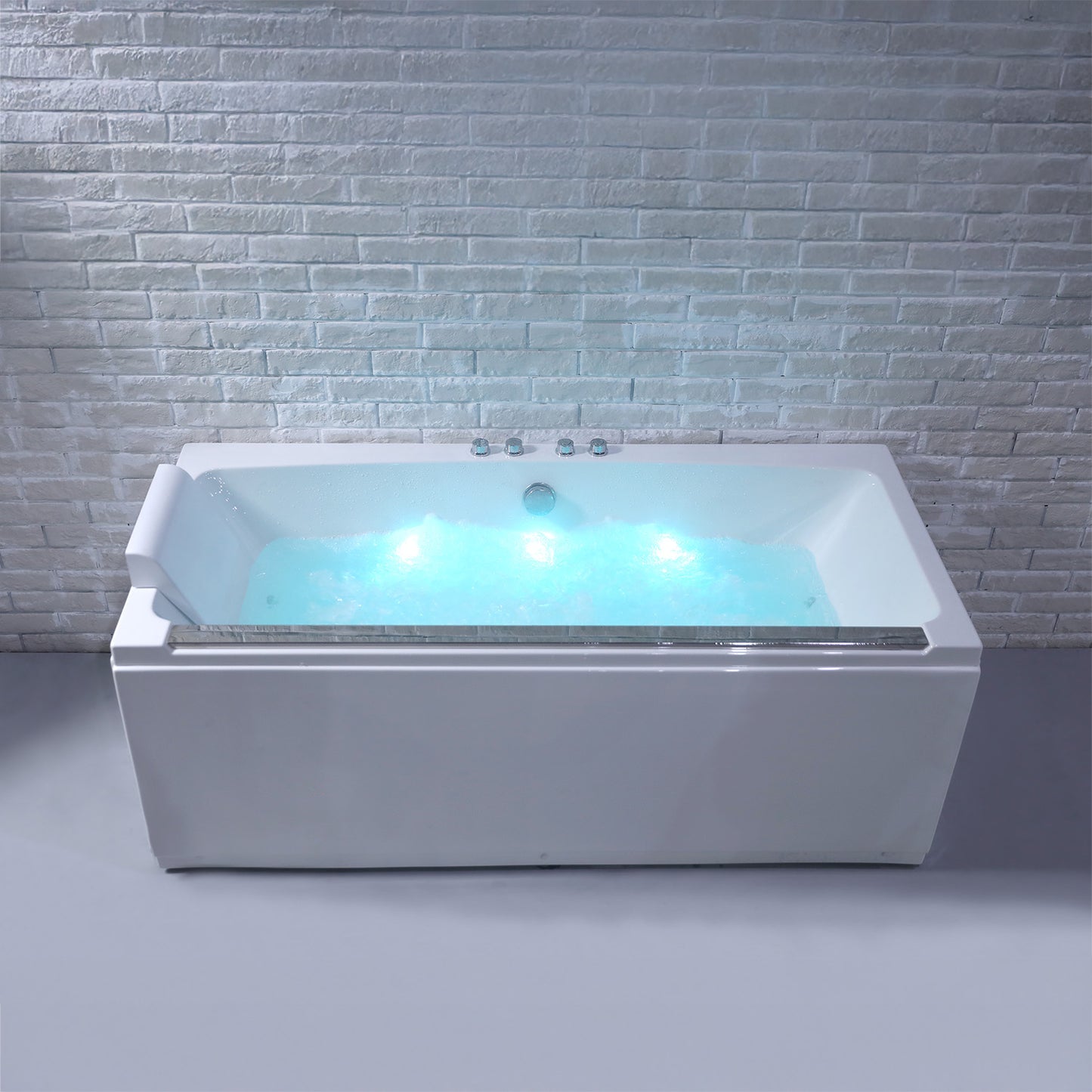Baignoire balnéo semi-îlot rectangulaire Maya Spalina – vue produit