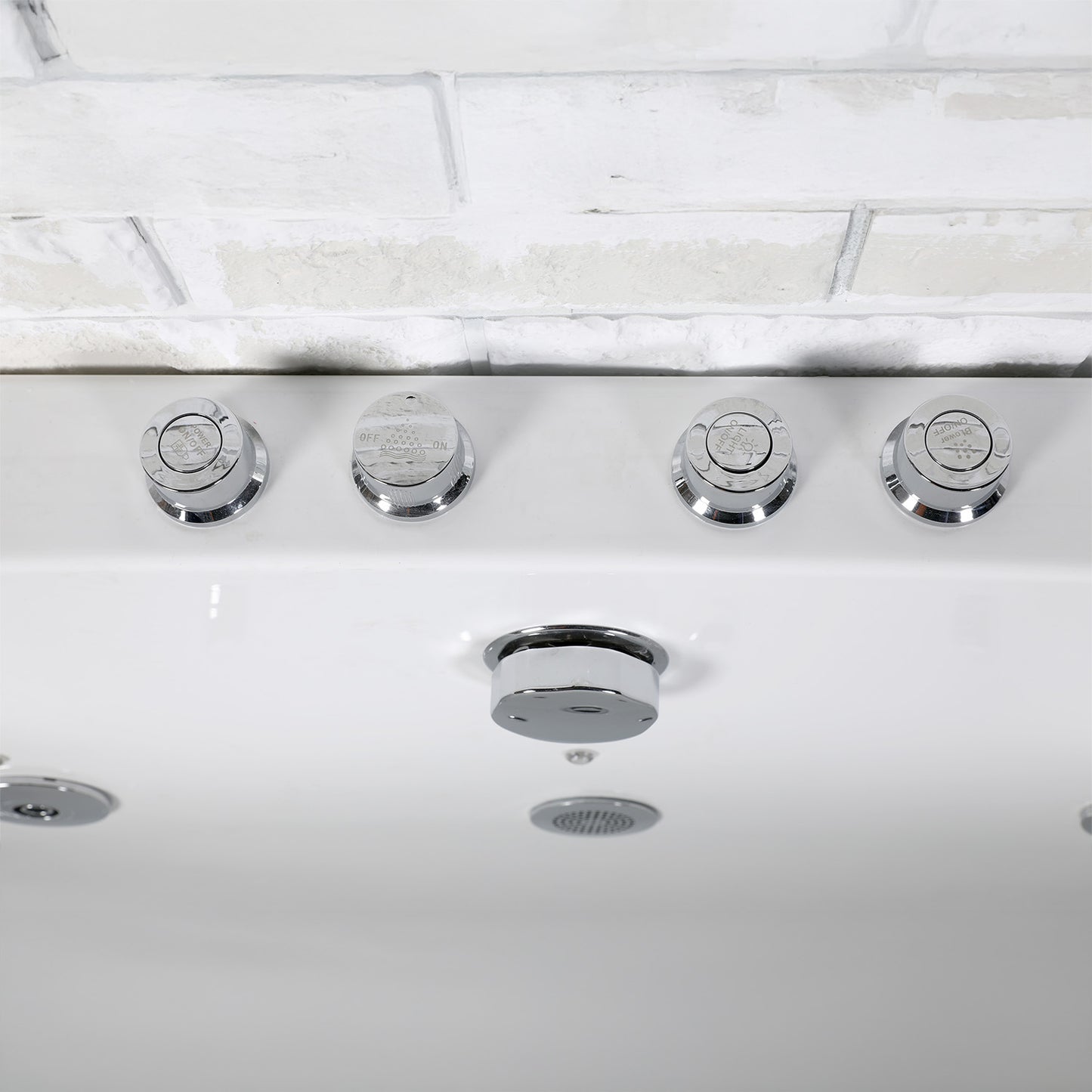 Baignoire balnéo rectangulaire blanche 170 cm Maya Wave / Rectangular whirlpool bathtub white 170 cm Maya Wave / Bañera de hidromasaje rectangular blanca 170 cm Maya Wave / Vasca idromassaggio rettangolare blanco 170 cm Maya Wave / Rechthoekig bubbelbad wit 170 cm Maya Wave
