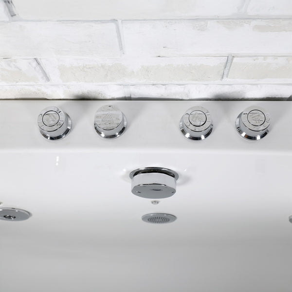 Baignoire balnéo rectangulaire blanche 170 cm Maya Wave / Rectangular whirlpool bathtub white 170 cm Maya Wave / Bañera de hidromasaje rectangular blanca 170 cm Maya Wave / Vasca idromassaggio rettangolare blanco 170 cm Maya Wave / Rechthoekig bubbelbad wit 170 cm Maya Wave